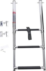 img 4 attached to 🚤 Amarine Made 3 Step Stainless Under Mount Telescoping Boat Boarding Ladder: Discreet Under Platform Solution