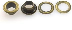 img 1 attached to 🧵 RuiLing 120 Sets of 6mm Bronze Metal Eyelets: Perfect Sewing Supplies for Garments, Shoes, and Crafts - 1/4 Inch Grommet Eyelets