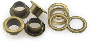 img 2 attached to 🧵 RuiLing 120 Sets of 6mm Bronze Metal Eyelets: Perfect Sewing Supplies for Garments, Shoes, and Crafts - 1/4 Inch Grommet Eyelets