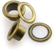 🧵 ruiling 120 sets of 6mm bronze metal eyelets: perfect sewing supplies for garments, shoes, and crafts - 1/4 inch grommet eyelets logo