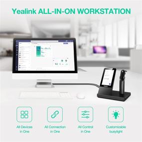 img 3 attached to Yealink WH67 Wireless-Headset: Bluetooth Headset with Microphone for Office VoIP Phone, PC, Laptop & SIP Phone Communication - Teams Certified