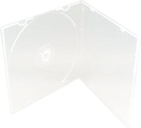 img 4 attached to 📀 Прочный CD-кейс Maxtek 5,2 мм - тонкие прозрачные пластиковые коробки из полипропилена, 50 штук