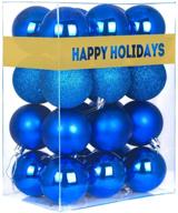 🎄 shatterproof blue christmas ball ornaments - gamexcel 24pcs xmas tree decorations logo