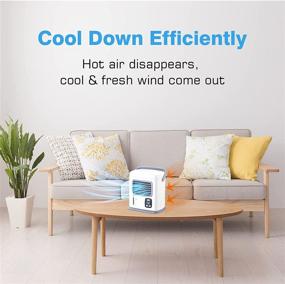img 2 attached to 3-in-1 Portable Air Conditioner Fan Kit with 12H Timer, Adjustable Wind Direction, 2 Wind Speeds, 500ML Water Tank, 3 Power Sources - Ideal for Room, Office, Outdoor, and Car Use