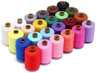 🧵 candora sewing thread assortment coil: 24 color 1000 yards of all-purpose polyester thread for hand and machine sewing kit logo