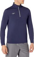 👕 speedo uv long sleeve shirt with quarter zipper - ideal team warm up top logo
