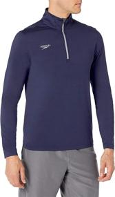 img 2 attached to 👕 Speedo UV Long Sleeve Shirt with Quarter Zipper - Ideal Team Warm Up Top