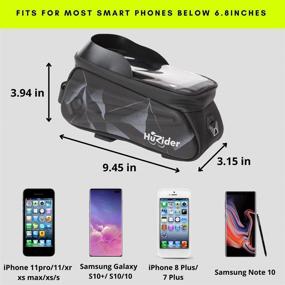 img 2 attached to Waterproof Bike Phone Bag - Bike Pouch Bicycle Front Frame Bag with Touchscreen - Top Tube Handlebar Bag - Bike Phone Case Holder and Mount - EVA Cycling Storage Bag For Most iPhone Smartphones