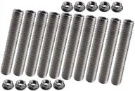 🔩 dewhel 10-piece stainless steel exhaust manifold stud kit for super duty ford 6.8 liter v10 (one side) manifolds logo