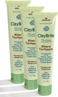 🦷 3 pack of zion health claybrite extra mineral toothpaste - boost your dental health! logo