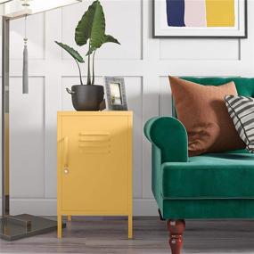 img 1 attached to 🌟 Versatile and Stylish Novogratz Cache Metal Locker: Yellow End Table with a Chic Twist