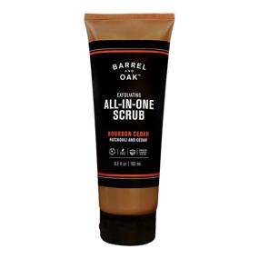 img 4 attached to 🪵 Barrel and Oak - 6.5 oz Exfoliating Scrub for Men, Face & Body, Cedarwood & Bourbon Scent, Walnut Shell & White Birch, Botanical Blend