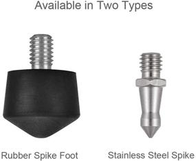 img 2 attached to 🔲 Universal Anti-Slip Rubber Foot Spike - 3/8" - Compatible with Andoer, Benro, Gitzo, Induro, Kingjoy, Manfrotto, Weifeng, RRS - Ideal for Tripod Monopod on Smooth & Uneven Surfaces - 30mm x 40mm (Pack of 3)