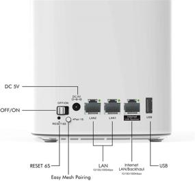 img 2 attached to WAVLINK AC3000 Tri-Band Whole Home Mesh WiFi System - Router Replacement for Up to 6,000-7500sq. ft Coverage, Enhanced Parental Controls, 3xGigabit Ports, Ideal for Business Traffic & Network Separation - 3-Pack