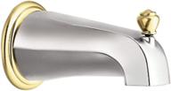 moen monticello diverter tub spout 3807cp - chrome/polished brass logo