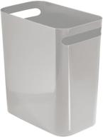 🗑️ mdesign slim large 2.5 gallon trash can wastebasket - aura collection - gray" logo