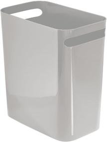 img 4 attached to 🗑️ mDesign Slim Large 2.5 Gallon Trash Can Wastebasket - Aura Collection - Gray"