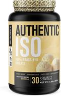 🏋️ premium iso grass-fed whey protein isolate powder - low carb, non-gmo muscle building protein with no fillers, ideal for post workout recovery - vanilla ice cream flavor, 2lb, 30 servings logo