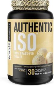 img 4 attached to 🏋️ Premium ISO Grass-Fed Whey Protein Isolate Powder - Low Carb, Non-GMO Muscle Building Protein with No Fillers, Ideal for Post Workout Recovery - Vanilla Ice Cream Flavor, 2LB, 30 Servings