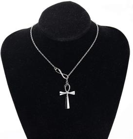 img 2 attached to 🔱 Egyptian Ankh Cross Y Necklace: A Unique Coptic Gift and Symbolic Jewelry