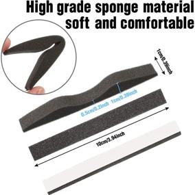 img 2 attached to Black Self-Adhesive Nose Bridge Pads - Microfiber Memory Foam Anti-Fog Strip for Improved Protection and Comfort
