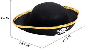 img 2 attached to Packs Kids Felt Pirate Hat