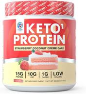strawberry coconut keto whey protein powder blend by vaxxen labs logo