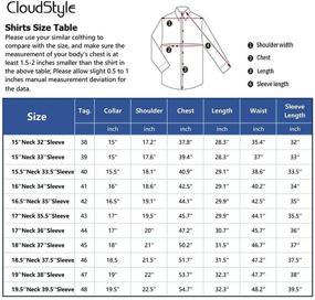 img 1 attached to Cloudstyle Slim Fit Casual Business Cotton Men's Clothing for Shirts