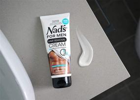 img 1 attached to 🧔 Nad's Hair Removal Cream for Men - Pain-Free Depilatory Solution for Unwanted Coarse Body Hair - Soothing Formula, 6.8 Oz