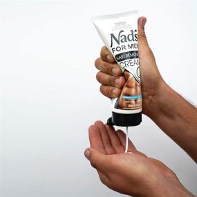 img 3 attached to 🧔 Nad's Hair Removal Cream for Men - Pain-Free Depilatory Solution for Unwanted Coarse Body Hair - Soothing Formula, 6.8 Oz