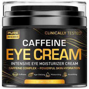 img 4 attached to Caffeine Eye Cream for Anti-Aging, Reducing Dark Circles, Bags, Puffiness | Under Eye & Face Tightening + Eye Lift Treatment | Men & Women - 1.7oz