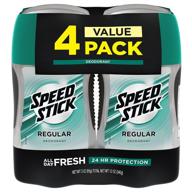 speed stick deodorant for men, aluminum-free, regular - 💨 3 ounce (4 pack): long-lasting odor protection for active men logo