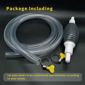 img 1 attached to 🚀 Optimized High Flow Gasoline Siphon Hose Kit - Ideal for Fish Tank Brewing, Gas, Oil, Water, and Fuel Transfer - Portable Hand Fuel Pump with 1.5M Durable PVC Hoses