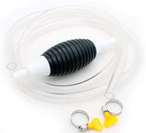 img 4 attached to 🚀 Optimized High Flow Gasoline Siphon Hose Kit - Ideal for Fish Tank Brewing, Gas, Oil, Water, and Fuel Transfer - Portable Hand Fuel Pump with 1.5M Durable PVC Hoses