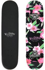 img 4 attached to 🛹 WiiSHAM 31-Inch Pro Complete Skateboards for Teens, Beginners, Girls, Boys, Kids, and Adults