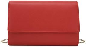 img 4 attached to 👛 Stylish and Versatile iXebella PU Clutch Bag: Flap Wristlet Envelope Purse for Women