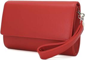 img 3 attached to 👛 Stylish and Versatile iXebella PU Clutch Bag: Flap Wristlet Envelope Purse for Women