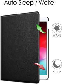 img 2 attached to 📱 Fintie Rotating Case for iPad Air (3rd Gen) 10.5" 2019 / iPad Pro 10.5" 2017 with Built-in Pencil Holder - Black - 360 Degree Rotating Stand - Auto Sleep/Wake - Protective Cover