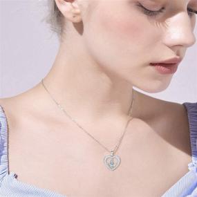 img 3 attached to Stunning 925 Sterling Silver Moon Heart Necklace: Perfect Gift for Her on Christmas & Valentine's Day