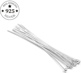 img 1 attached to 📿 BEADIA 925 Sterling Silver Ball Head Pins 0.5x40mm - Pack of 20 for Jewelry Making Findings