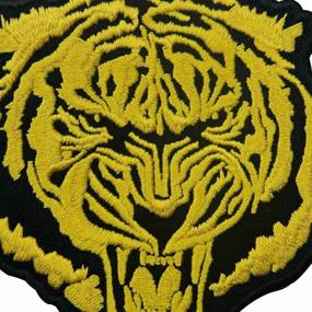 img 3 attached to 🐯 Exquisite Gold Tiger Embroidered Patch: Iron On and Sew On Applique with a Roaring Touch