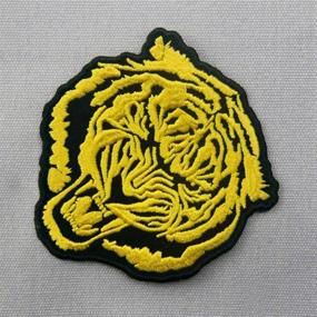 img 1 attached to 🐯 Exquisite Gold Tiger Embroidered Patch: Iron On and Sew On Applique with a Roaring Touch