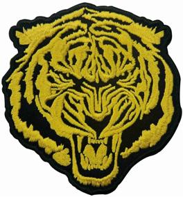 img 4 attached to 🐯 Exquisite Gold Tiger Embroidered Patch: Iron On and Sew On Applique with a Roaring Touch