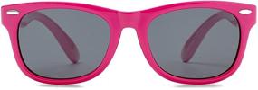img 2 attached to 🕶️ Polarized Toddler Sunglasses for Age 1-3 - Lightweight Metal Shades for Baby Girls and Boys