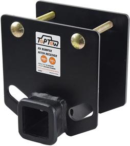 img 4 attached to 🚙 TOPTOW 63803 RV Bumper Hitch Receiver 2 inch Adapter Receiver: Enhance Towing Capability for 4 inch X 4 inch Square RV Rear Bumpers, 3500 LBS Capacity