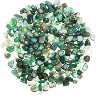 🏊 yiya 0.68 lb green agate stone – natural crystal quartz for home decoration and pool bottom - 310g/bag logo