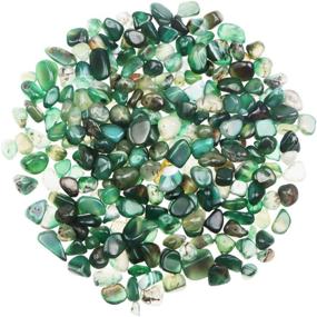img 4 attached to 🏊 YIYA 0.68 lb Green Agate Stone – Natural Crystal Quartz for Home Decoration and Pool Bottom - 310g/Bag
