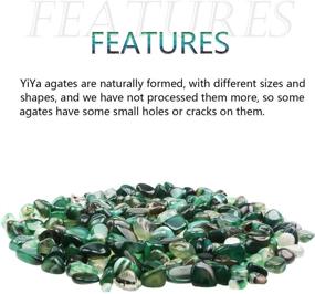 img 1 attached to 🏊 YIYA 0.68 lb Green Agate Stone – Natural Crystal Quartz for Home Decoration and Pool Bottom - 310g/Bag