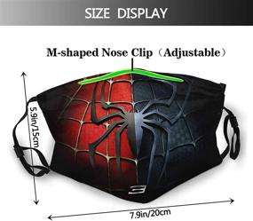 img 3 attached to Anime Superhero Face Mask for Adults – Washable Balaclava Bandana with Replaceable Filters - Movie Style