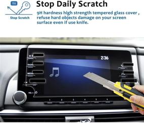 img 1 attached to 📱 LFOTPP Tempered Glass Car Navigation Screen Protector for 2018-2019 Accord LX 7-Inch, 9H Hardness Infotainment Stereo Display Touchscreen Protective Film